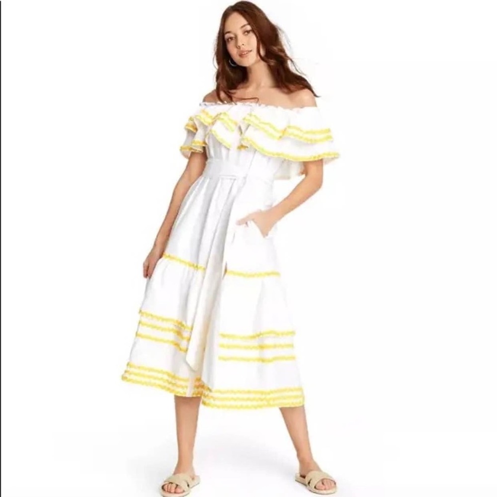 NWT Lisa Marie Fernandez X Target Off the Shoulder Ric Rac dress size S